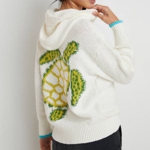 NWT Anthropologie Galapagos Turtle Hooded Pullover
